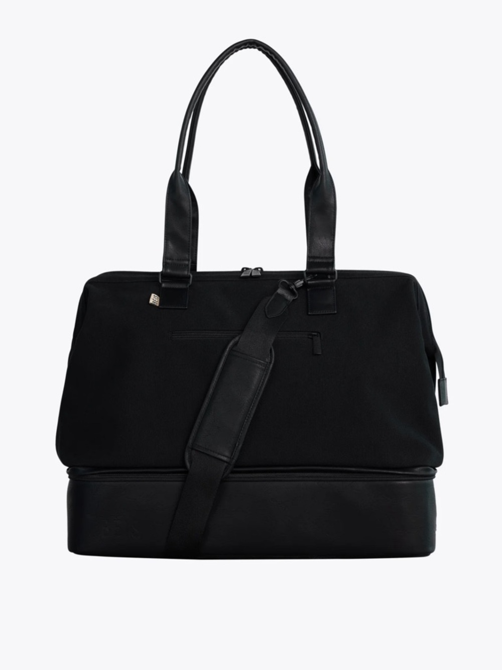BEIS Black Convertible Travel Duffel Tote